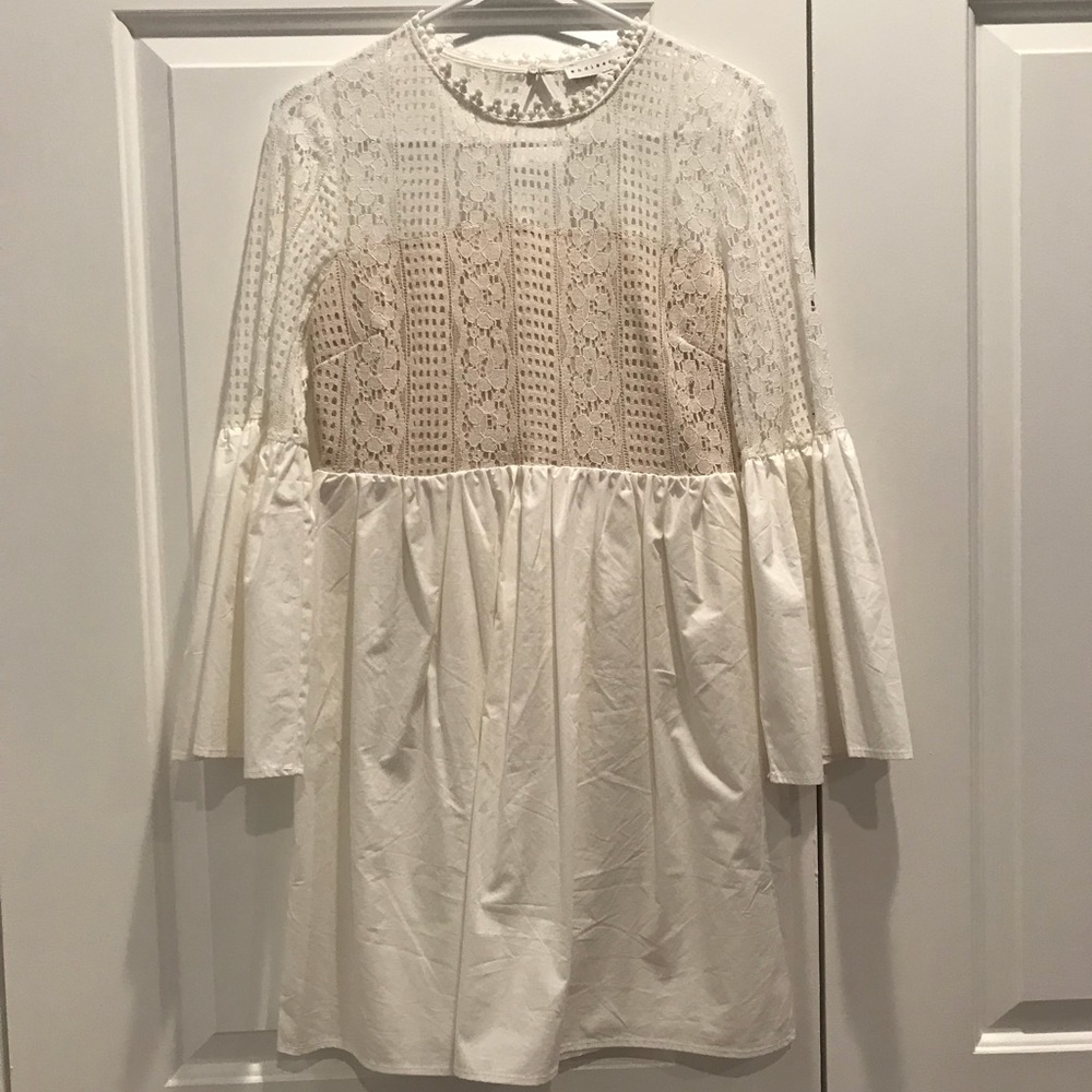 White Cocktail Dress with Open Back